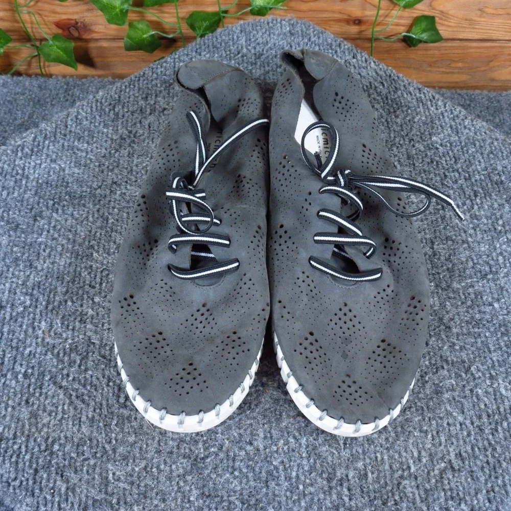 Eric Michael Annie Women Fashion Sneaker Size 37 Walking Travel Grey Suede